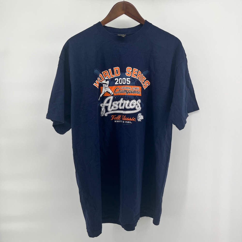 Gear For Sports Houston Astros 2005 World Series NL Champions Navy T-Shirt XL